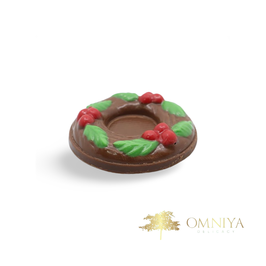 Chocolate Christmas Cream Mousse/wreath